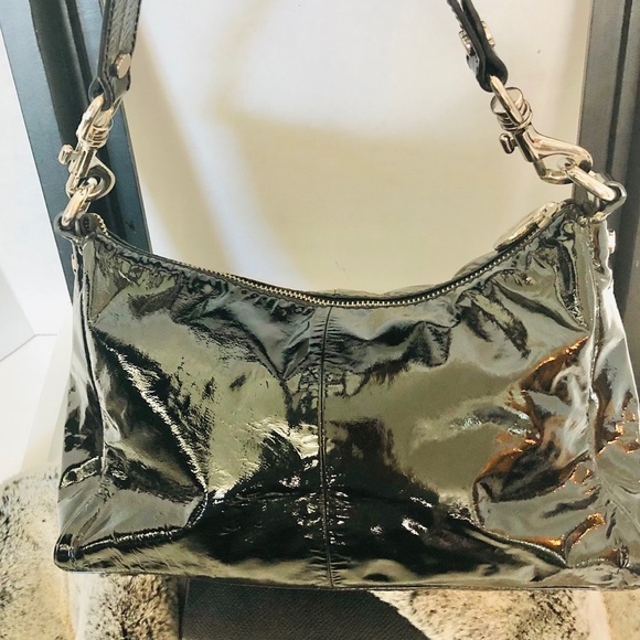KINTA Patent Leather Hobo Shoulder - Picture 3 of 8
